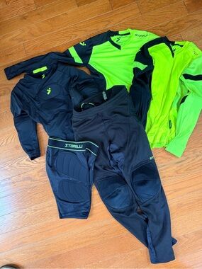Storelli Neon yellow & Black Protective Goalkeeper Set